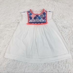 Crewcuts sleeveless embroidered a-line dress